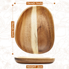 Wholesale Customized Handmade Solid Black Acacia Wood Dinner Charger Plates Round Dessert Platters Home and Restaurant Use