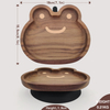 Natural Wood Grain Round Plate Black Walnut Cheese Plates Coffee Tea Serving Tray Fruit Platters Party Dinner Plates