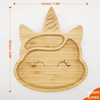 Bamboo Plate and Silicone Suction Bowl Set Kids Dining Baby Plate with Unique Bamboo and Silicone Material