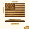 Eco-friendly Reusable Acacia Wood American Flag Cutting Board for Holiday Parties
