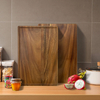 Large Thick Bamboo Cutting Board with Edge Grain Juice Groove Reversible Hand Grips Lifetime Replacement for Kitchen Use