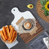 Black Stone Acacia Wood and Marble Cutting Boards for Cheese and Meat Wholesale Premium Wooden Kitchen Vegetable Walnut
