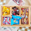 Sustainable Modern Portable Pressed Bamboo Lacquer Finish Multi-Compartment Serving & Storage Tray