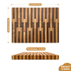 High Quality Custom Rectangular End Grain Solid Wood Cutting Board for Sale Laser Logo Environmentally Friendly Materials