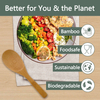 Biodegradable Sustainable Bamboo Wood Serving Tea Soup Spoon Set with Laser Logo for Coffee Salad Ice Cream Honey Long Handle