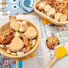 Baby Toddler Feeding Plates Bowl Suction Stay Put Not Divided Contemporary Bamboo Animal Pattern + Baby Spoon Baby Bib