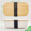 Students Tableware Eco Friendly Bamboo Fiber Bento Lunch Box Lunchbox