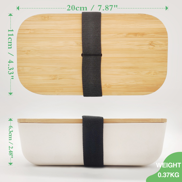 Students Tableware Eco Friendly Bamboo Fiber Bento Lunch Box Lunchbox
