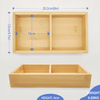 Two Compartment Natural Color Bamboo Storage Rack Snacks Sundries Items Tea Coffee Bag Desktop Storage Box