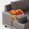 2026 Custom Bamboo Sofa Arm Tray Table Hot Couch Caddy Tray for Storage Premium Arm Sofa Table