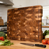 Luxury Flexible Large End Grain Black Walnut Cutting Board for Kitchen With Juice Groove