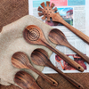 Natural Wooden Spoons for Cooking Wooden Kitchen Utensil Set Made of Natural Solid Wood Material