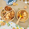 Baby Bamboo Suction Bowl Baby Feeding Plate Food Bowl Bamboo Baby Bowl
