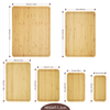 Dishes Plates Wholesale Custom Natural Bamboo Wooden Natural Tea Tray Fruit Plate Bamboo Serving Tray Set