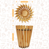 Wholesale Eco-Friendly Custom Bamboo Utility Rack Natural Bamboo Cutlery Spoon Wood Utensil Crock Flatware Organizer for Kitchen
