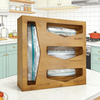 Durable Square Bamboo Food Storage Container with Lacquer Finish Drawer Storage Box