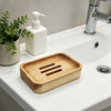 Custom Factory Direct Wholesale Bathroom Wooden Bamboo Natural Soap Dish Holder Wood Storage Soap Box Container