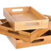 Bamboo Tray Rectangular Tea Tray Solid Wood Household Kung Fu Tea Set Water Cup Tray