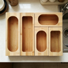 5 Pcs Bamboo Ziplock Bag Storage Organizer Food Storage Bag Organizer and Dispenser Compatible for Drawer