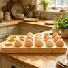 Wooden Egg Tray 18 Holder, Handmade Egg Tray Holder for Refrigerator or Egg Holder Countertop Storage