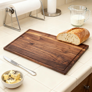 High Quality Acacia Wood Laser Engraved Durable Butcher Chopping Cutting Block Eco-Friendly Kitchenware Cutting Board Juice