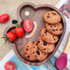 Natural Wood Grain Round Plate Black Walnut Cheese Plates Coffee Tea Serving Tray Fruit Platters Party Dinner Plates