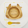 Eco-Friendly Baby Toddler Bamboo Stay Put Spill Proof Suction Bowl Bamboo Plate Kids