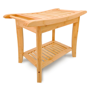 Bamboo Solid Surface Shower Bench Bathroom Accessories Shower Bench Chair Wood Shower Seat Bath Stool