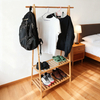 Bamboo Coat Rack Eco-Friendly Cloth Hanger for Home Hotel Bedroom Bathroom Warehouse Dining School Hospital Workshop