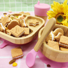 The Baby Feeds the Combination Cutlery Bamboo Does Not Contain BPA Bamboo Baby Plate & Bowl