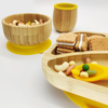 The Baby Feeds the Combination Cutlery Bamboo Does Not Contain BPA Bamboo Baby Plate & Bowl