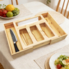 Bamboo Ziplock Bag Storage Organizer for Kitchen Drawer, Baggie Organizer, Compatible With Gallon, Quart, Sandwich Size Bag
