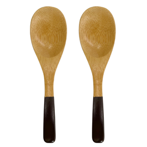 Environmentally Friendly and Non-toxic 7-Inch Serving Utensils Large Bamboo Spoon for Cooking Scoops Included