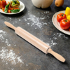 Non-Stick Wood Roller Rolling Pin with Pastry Board Laser Logo Household Baking & Cooking Tools