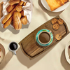Environmental Friendly Material Wooden Breakfast Dim Sum Plate with coaster