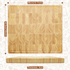End Grain Cutting Board Large Rubber Wood Cutting Board with Juice Groove