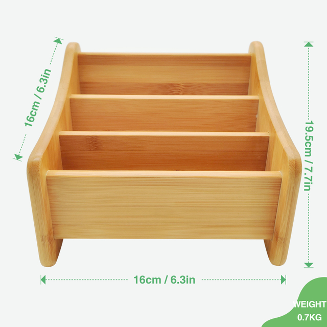 Bamboo Wooden Eco-friendly Modern Pen Holder Office School Kitchen Living Room Desk Pencils Stationery Storage Stand Drawer