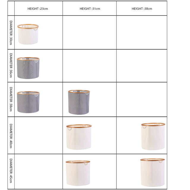 Wholesale Bamboo Circular Foldable Laundry Basket for Collecting Dirty Towels and Clothes