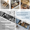 Adjustable Wood Drawer Organizer Set 4 Expendable Bamboo Divider for Kitchen Bedroom Desk & Bathroom Storage Plastic Material