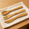 18 CM Natural Bamboo Knife Fork and Spoon Set