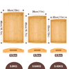 Bamboo Barbecue Tray Household Bamboo Tea Cup Tea Tray Serving Binaural Tray Solid Bamboo Plate