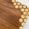 YCZM Honeycomb Decorative Design Eco-Friendly Stocked 5-Piece Storage US Black Walnut Hard Maple Kitchen Knife Holder Customized