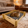 Indoor Bamboo Cat Bed Soft Pad Floor Stand Hammock Sofa Eco-Friendly Modern Bedroom/Living Room Luxury Gift Pet Lovers YCZM