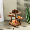 New Hot Sale Wholesale Acacia Wood Multi-layer Dessert Cake Stand for Wedding Party