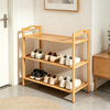 Simple Multi-layer Solid Wood Shoe Rack Household Doorway Dormitory Bamboo Wood Shoe Rack Economical Indoor Storage