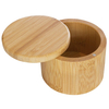 Hot Selling Bamboo Spice Jar with Swivel Lid, Durable Wooden Seasoning Holder for Salt, Pepper & Condiments