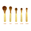 Custom Logo Hot Selling Wooden | 5pcs Wooden Bamboo Measuring Spoon Sets