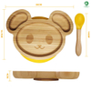 Custom Design Kids Bamboo Wooden Suction Plate