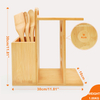 2026 Hot Sells Bamboo Cooking Tools 3 Pieces - Organic Bamboo Kitchen Utensils Set With Spice Rack