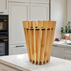 Wholesale Eco-Friendly Custom Bamboo Utility Rack Natural Bamboo Cutlery Spoon Wood Utensil Crock Flatware Organizer for Kitchen
